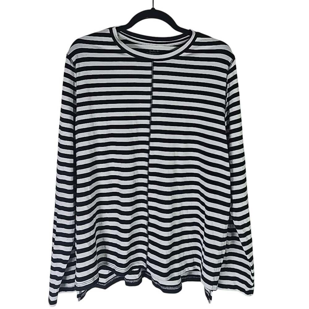 Banana Republic Nautical Shirt Womens XL Pullover Stretch Classic Preppy Casual